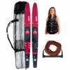 Jobe Allegre Ensemble De Ski Nautique 67'' Rouge Avec Sac, Corde Et Gilet 4 Buckle -WORLD NAUTIC CENTER Soldes 203322002 1 0 0