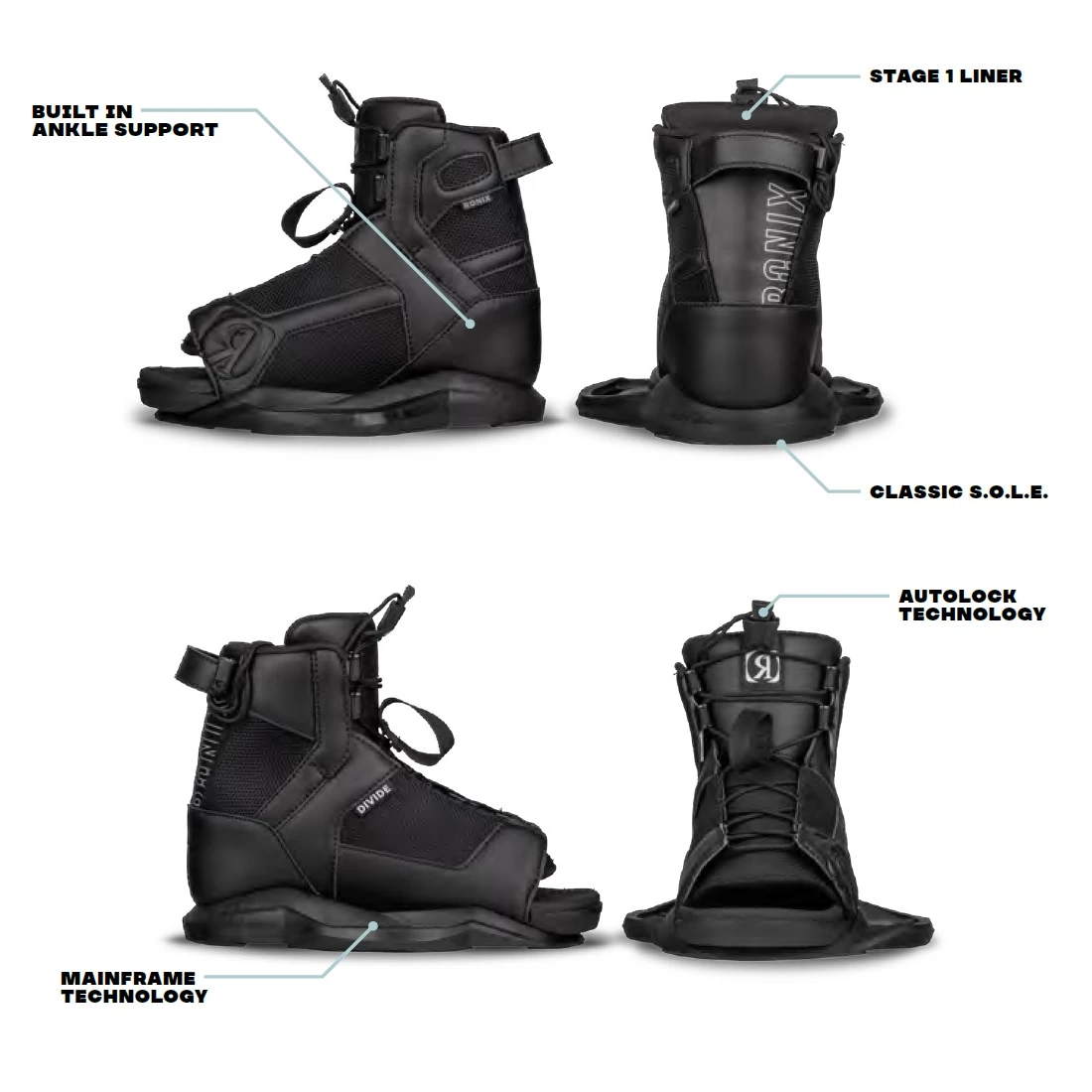 Ronix Divide Kids Chausses De Wakeboard 6 Ronix Divide Kids Chausses De Wakeboard â Image 4